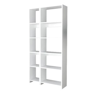pak-197-000282 ΒΙΒΛΙΟΘΗΚΗ ALKATHI PAKOWORLD ΣΕ ΛΕΥΚΗ ΑΠΟΧΡΩΣΗ 77X22X160ΕΚ