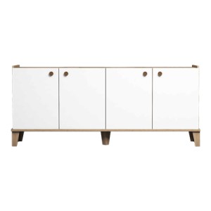 pak-197-000285-1 ΜΠΟΥΦΕΣ LETHAK PAKOWORLD ΣΕ OAK-ΛΕΥΚΗ ΑΠΟΧΡΩΣΗ 180X41X78ΕΚ