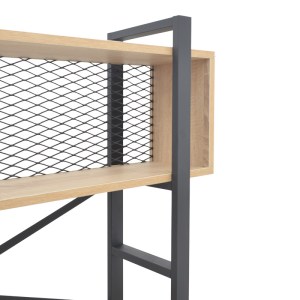pak-197-000291-3 ΒΙΒΛΙΟΘΗΚΗ FIFER PAKOWORLD ΣΕ OAK-ΜΑΥΡΗ ΑΠΟΧΡΩΣΗ 120X28X185ΕΚ