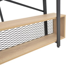 pak-197-000291-4 ΒΙΒΛΙΟΘΗΚΗ FIFER PAKOWORLD ΣΕ OAK-ΜΑΥΡΗ ΑΠΟΧΡΩΣΗ 120X28X185ΕΚ