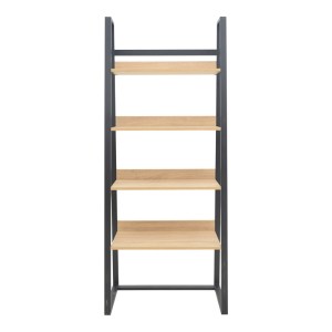 pak-197-000293-1 ΒΙΒΛΙΟΘΗΚΗ RYDER PAKOWORLD ΣΕ OAK-ΜΑΥΡΗ ΑΠΟΧΡΩΣΗ 75X36X185ΕΚ