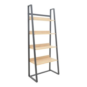 pak-197-000293 ΒΙΒΛΙΟΘΗΚΗ RYDER PAKOWORLD ΣΕ OAK-ΜΑΥΡΗ ΑΠΟΧΡΩΣΗ 75X36X185ΕΚ