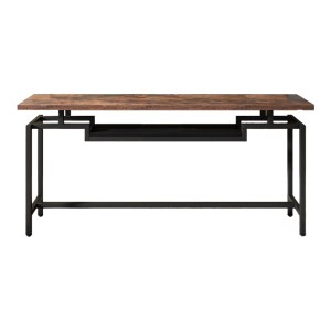 pak-197-000294-3 ΚΟΝΣΟΛΑ ONOLE PAKOWORLD ΣΕ ΚΑΡΥΔΙ - ΜΑΥΡΟ ΜΕΤΑΛΛΟ 180X35X82ΕΚ
