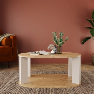 pak-197-000310-2 ΤΡΑΠΕΖΙ SOLKA PAKOWORLD ΣΕ OAK ΑΠΟΧΡΩΣΗ ΜΕ ΑΝΟΙΧΤΟ ΓΚΡΙ 90X56X40ΕΚ