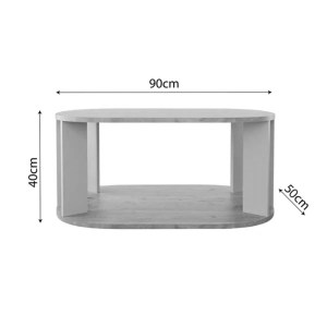 pak-197-000310-3 ΤΡΑΠΕΖΙ SOLKA PAKOWORLD ΣΕ OAK ΑΠΟΧΡΩΣΗ ΜΕ ΑΝΟΙΧΤΟ ΓΚΡΙ 90X56X40ΕΚ