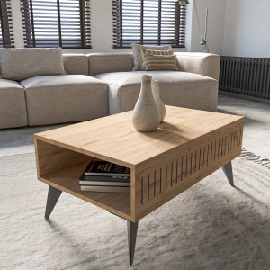 pak-197-000315-1 ΤΡΑΠΕΖΙ MARLA PAKOWORLD ΣΕ OAK ΑΠΟΧΡΩΣΗ 90X56X40ΕΚ