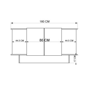 pak-197-000317-4 ΜΠΟΥΦΕΣ DIONA PAKOWORLD ΣΕ ΑΝΘΡΑΚΙ - OAK ΑΠΟΧΡΩΣΗ 180X45X80ΕΚ