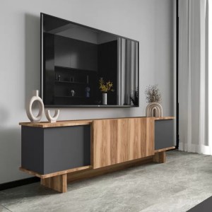 pak-197-000318-1 ΕΠΙΠΛΟ ΤΗΛΕΟΡΑΣΗΣ DIONA PAKOWORLD ΣΕ ΑΝΘΡΑΚΙ-OAK ΑΠΟΧΡΩΣΗ 180X33X50ΕΚ