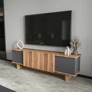 pak-197-000318-3 ΕΠΙΠΛΟ ΤΗΛΕΟΡΑΣΗΣ DIONA PAKOWORLD ΣΕ ΑΝΘΡΑΚΙ-OAK ΑΠΟΧΡΩΣΗ 180X33X50ΕΚ