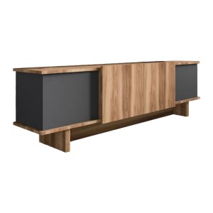 pak-197-000318 ΕΠΙΠΛΟ ΤΗΛΕΟΡΑΣΗΣ DIONA PAKOWORLD ΣΕ ΑΝΘΡΑΚΙ-OAK ΑΠΟΧΡΩΣΗ 180X33X50ΕΚ