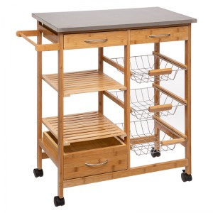 pak-199-000130 ΤΡΟΛΕΙ-ΡΑΦΙΕΡΑ 7ΟΡΟΦΗ ESLA PAKOWORLD BAMBOO ΦΥΣΙΚΟ-ΛΕΥΚΟ 73,5X37X86ΕΚ
