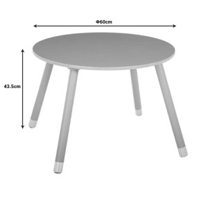 pak-199-000324-1 ΠΑΙΔΙΚΟ ΤΡΑΠΕΖΑΚΙ PLAYFUL PAKOWORLD ΓΚΡΙ-ΦΥΣΙΚΟ Φ60X43.5ΕΚ