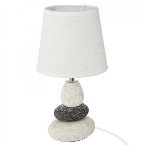 pak-199-000456 ΕΠΙΤΡΑΠΕΖΙΟ ΦΩΤΙΣΤΙΚΟ ROCKGEM PAKOWORLD Ε27 IVORY-ΑΝΘΡΑΚΙ Φ18X33ΕΚ