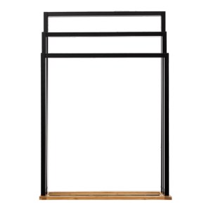 pak-199-000508-1 ΚΡΕΜΑΣΤΡΑ ΕΠΙΔΑΠΕΔΙΑ TOWER PAKOWORLD MDF-ΜΠΑΜΠΟΥ ΜΑΥΡΟ-ΦΥΣΙΚΟ 55X24X82ΕΚ