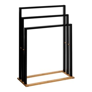 pak-199-000508 ΚΡΕΜΑΣΤΡΑ ΕΠΙΔΑΠΕΔΙΑ TOWER PAKOWORLD MDF-ΜΠΑΜΠΟΥ ΜΑΥΡΟ-ΦΥΣΙΚΟ 55X24X82ΕΚ