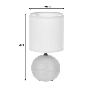 pak-199-000514-1 ΕΠΙΤΡΑΠΕΖΙΟ ΦΩΤΙΣΤΙΚΟ PWL-1210 PAKOWORLD Ε14 60W ΚΕΡΑΜΙΚΟ ΓΚΡΙ Φ13X25ΕΚ
