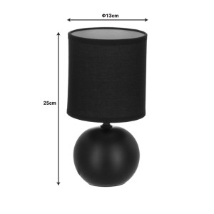 pak-199-000519-1 ΕΠΙΤΡΑΠΕΖΙΟ ΦΩΤΙΣΤΙΚΟ PWL-1210 PAKOWORLD Ε14 60W ΚΕΡΑΜΙΚΟ ΜΑΥΡΟ Φ13X25ΕΚ