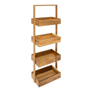 pak-199-000581 ΡΑΦΙΕΡΑ ΕΠΙΔΑΠΕΔΙΑ 4ΟΡΟΦΗ SCARLEN PAKOWORLD ΞΥΛΟ ΑΚΑΚΙΑΣ ΣΕ ΦΥΣΙΚΗ ΑΠΟΧΡΩΣΗ 26.8X16X88ΕΚ