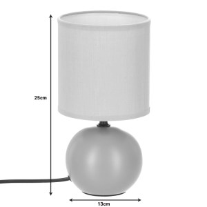 pak-199-000582-1 ΕΠΙΤΡΑΠΕΖΙΟ ΦΩΤΙΣΤΙΚΟ PWL-1210 PAKOWORLD Ε14 ΚΕΡΑΜΙΚΟ ΣΕ ΓΚΡΙ ΑΠΟΧΡΩΣΗ Φ13X25ΕΚ