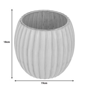 pak-199-000633-1 ΒΑΖΟ FERDAN PAKOWORLD ΚΕΡΑΜΙΚΟ ΣΕ ΛΕΥΚΗ-ΜΠΕΖ ΑΠΟΧΡΩΣΗ Φ19X18ΕΚ