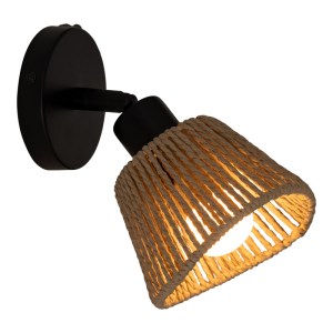 pak-199-000678-1 ΦΩΤΙΣΤΙΚΟ ΤΟΙΧΟΥ-ΑΠΛΙΚΑ HENDER PAKOWORLD ΣΕ ΦΥΣΙΚΗ-ΜΑΥΡΗ ΑΠΟΧΡΩΣΗ Φ10X19.5ΕΚ