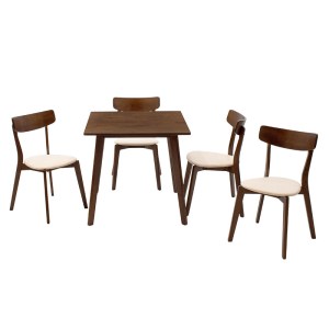 pak-200-000178-1 TΡΑΠΕΖΑΡΙΑ BENSON - TOTO PAKOWORLD ΣΕΤ 5ΤΜΧ ΚΑΡΥΔΙ - ΥΦΑΣΜΑ ΜΠΕΖ 80X80X75ΕΚ