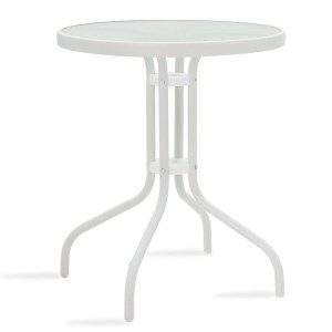 pak-200-000299-1 ΤΡΑΠΕΖΑΡΙΑ WATSON-OBBI ΣΕΤ 3ΤΕΜ PAKOWORLD ΜΕΤΑΛΛΟ ΛΕΥΚΟ-ΓΥΑΛΙ Φ60X70ΕΚ