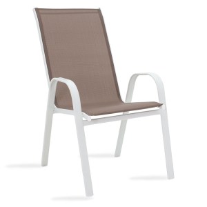 pak-200-000307-2 ΤΡΑΠΕΖΑΡΙΑ ΚΗΠΟΥ CALAN-WATSON ΣΕΤ 3ΤΕΜ PAKOWORLD ΜΕΤΑΛΛΟ ΛΕΥΚΟ-TEXTILENE ΚΑΦΕ