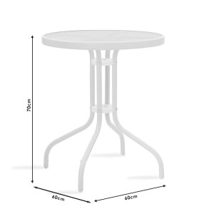 pak-200-000311-4 ΤΡΑΠΕΖΑΡΙΑ WATSON-TADE PAKOWORLD ΣΕΤ 3ΤΕΜ ΜΕΤΑΛΛΟ ΜΑΥΡΟ-ΓΥΑΛΙ Φ60X70ΕΚ