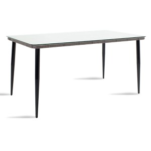 pak-200-000355-1 ΤΡΑΠΕΖΑΡΙΑ NAOKI ΣΕΤ 7ΤΕΜ PAKOWORLD ΜΕΤΑΛΛΟ ΜΑΥΡΟ PE ΓΚΡΙ.