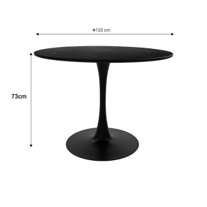 pak-200-000473-4 ΤΡΑΠΕΖΑΡΙΑ BALOU-JULITA ΣΕΤ 5ΤΕΜ PAKOWORLD MDF ΚΑΙ PP ΣΕ ΜΑΥΡΗ-ΦΥΣΙΚΗ ΑΠΟΧΡΩΣΗ Φ100X73ΕΚ