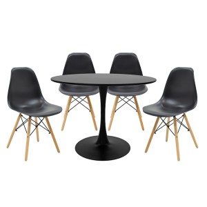 pak-200-000473 ΤΡΑΠΕΖΑΡΙΑ BALOU-JULITA ΣΕΤ 5ΤΕΜ PAKOWORLD MDF ΚΑΙ PP ΣΕ ΛΕΥΚΗ-ΦΥΣΙΚΗ ΑΠΟΧΡΩΣΗ Φ100X75ΕΚ