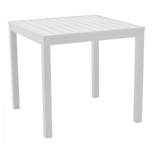 pak-200-000787-6 ΤΡΑΠΕΖΑΡΙΑ SAVOR-KLITON ΣΕΤ 5ΤΕΜ PAKOWORLD ΛΕΥΚΟ ΑΛΟΥΜΙΝΙΟ ΚΑΙ RATTAN ΣΕ ΦΥΣΙΚΟ ΧΡΩΜΑ 80X80X74ΕΚ