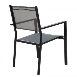 pak-200-000825-2 ΤΡΑΠΕΖΑΡΙΑ MOLY-KLITON A ΣΕΤ 5ΤΕΜ PAKOWORLD ΑΛΟΥΜΙΝΙΟΥ ΚΑΙ ΑΝΘΡΑΚΙ TEXTILENE 150X80X74ΕΚ