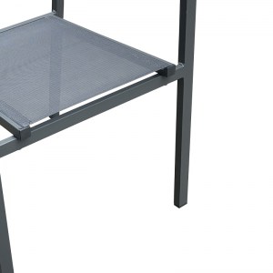 pak-200-000831-3 ΤΡΑΠΕΖΑΡΙΑ MOLY-KLITON B ΣΕΤ 7ΤΕΜ PAKOWORLD ΑΛΟΥΜΙΝΙΟΥ ΚΑΙ ΑΝΘΡΑΚΙ TEXTILENE 150X80X74ΕΚ