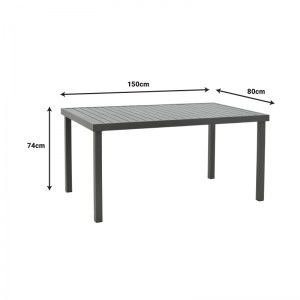 pak-200-000879-11 ΤΡΑΠΕΖΑΡΙΑ MABU-KLITON A ΣΕΤ 5ΤΕΜ PAKOWORLD ΑΛΟΥΜΙΝΙΟΥ ΣΕ ΑΝΘΡΑΚΙ ΑΠΟΧΡΩΣΗ 150X80X74ΕΚ