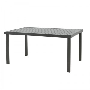 pak-200-000884-5 ΤΡΑΠΕΖΑΡΙΑ NAOKI-KLITON II ΣΕΤ 7ΤΕΜ PAKOWORLD ΑΝΘΡΑΚΙ ΑΛΟΥΜΙΝΙΟ ΚΑΙ PE RATTAN ΣΕ ΜΑΥΡΗ ΑΠΟΧΡΩΣΗ 150X80X74ΕΚ