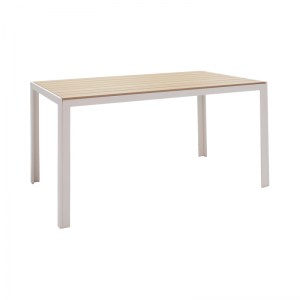 pak-200-000930-1 ΤΡΑΠΕΖΑΡΙΑ NARES-MORITZ ΣΕΤ 5ΤΕΜ PAKOWORLD ΛΕΥΚΟ-ΓΚΡΙ ΑΛΟΥΜΙΝΙΟ ΚΑΙ PLYWOOD ΣΕ ΦΥΣΙΚΗ ΑΠΟΧΡΩΣΗ 140X80X72.5ΕΚ