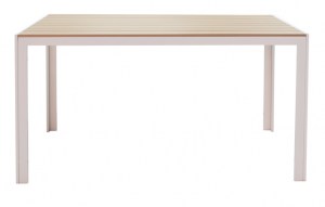 pak-200-000930-2 ΤΡΑΠΕΖΑΡΙΑ NARES-MORITZ ΣΕΤ 5ΤΕΜ PAKOWORLD ΛΕΥΚΟ-ΓΚΡΙ ΑΛΟΥΜΙΝΙΟ ΚΑΙ PLYWOOD ΣΕ ΦΥΣΙΚΗ ΑΠΟΧΡΩΣΗ 140X80X72.5ΕΚ