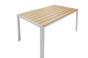 pak-200-000930-3 ΤΡΑΠΕΖΑΡΙΑ NARES-MORITZ ΣΕΤ 5ΤΕΜ PAKOWORLD ΛΕΥΚΟ-ΓΚΡΙ ΑΛΟΥΜΙΝΙΟ ΚΑΙ PLYWOOD ΣΕ ΦΥΣΙΚΗ ΑΠΟΧΡΩΣΗ 140X80X72.5ΕΚ