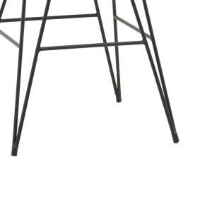 pak-200-000960-9 ΤΡΑΠΕΖΑΡΙΑ NAOKI Χ ΣΕΤ 5ΤΕΜ PAKOWORLD RATTAN PE ΣΕ ΦΥΣΙΚΗ ΑΠΟΧΡΩΣΗ ΚΑΙ ΜΑΥΡΟ ΜΕΤΑΛΛΟ 160X90X78ΕΚ