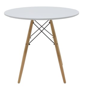 pak-200-000979-5 ΤΡΑΠΕΖΑΡΙΑ AURORA-JULITA PAKOWORLD ΣΕΤ 5ΤΕΜ PP-MDF ΣΕ ΛΕΥΚΟ-ΦΥΣΙΚΗ ΑΠΟΧΡΩΣΗ Φ80X73ΕΚ