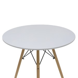 pak-200-000979-6 ΤΡΑΠΕΖΑΡΙΑ AURORA-JULITA PAKOWORLD ΣΕΤ 5ΤΕΜ PP-MDF ΣΕ ΛΕΥΚΟ-ΦΥΣΙΚΗ ΑΠΟΧΡΩΣΗ Φ80X73ΕΚ