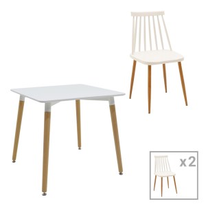 pak-200-000980 ΤΡΑΠΕΖΑΡΙΑ AURORA-NATALI PAKOWORLD ΣΕΤ 3ΤΕΜ PP-MDF ΣΕ ΛΕΥΚΟ-ΦΥΣΙΚΗ ΑΠΟΧΡΩΣΗ 80X80X76ΕΚ