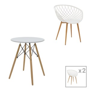 pak-200-000995 ΤΡΑΠΕΖΑΡΙΑ EZRA-JULITA PAKOWORLD ΣΕΤ 3ΤΕΜ PP-MDF ΣΕ ΛΕΥΚΟ-ΦΥΣΙΚΗ ΑΠΟΧΡΩΣΗ Φ60X73ΕΚ