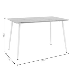pak-200-001002-8 ΤΡΑΠΕΖΑΡΙΑ GASTON-CUBA PAKOWORLD ΣΕΤ 5ΤΕΜ PP-MDF ΣΕ ΛΕΥΚΗ-SONOMA ΑΠΟΧΡΩΣΗ120X80X75ΕΚ