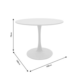 pak-200-001008-6 ΤΡΑΠΕΖΑΡΙΑ AURORA-BALOU PAKOWORLD ΣΕΤ 5ΤΕΜ PP-MDF ΣΕ ΛΕΥΚΗ ΑΠΟΧΡΩΣΗ Φ100X75ΕΚ