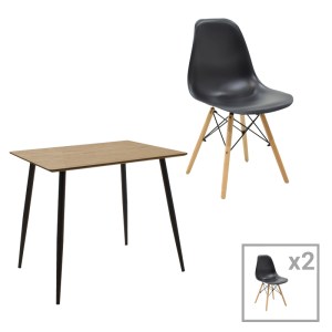 pak-200-001014 ΤΡΑΠΕΖΑΡΙΑ JULITA-CUBA PAKOWORLD ΣΕΤ 3ΤΕΜ PP-MDF ΣΕ ΜΑΥΡΟ-SONOMA ΑΠΟΧΡΩΣΗ 70X70X75ΕΚ