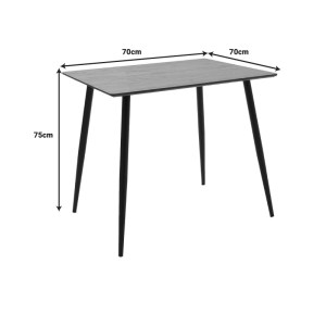 pak-200-001015-8 ΤΡΑΠΕΖΑΡΙΑ AURORA-CUBA PAKOWORLD ΣΕΤ 3ΤΕΜ PP-MDF ΣΕ ΜΑΥΡΗ-SONOMA ΑΠΟΧΡΩΣΗ 70X70X75ΕΚ