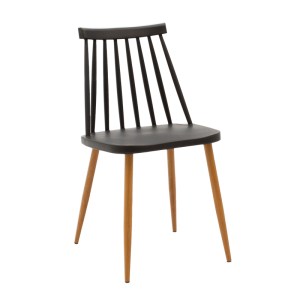 pak-200-001019-1 ΤΡΑΠΕΖΑΡΙΑ AURORA-BALOU PAKOWORLD ΣΕΤ 5ΤΕΜ PP-MDF ΣΕ ΜΑΥΡΗ-ΦΥΣΙΚΟ ΑΠΟΧΡΩΣΗ Φ100X75ΕΚ